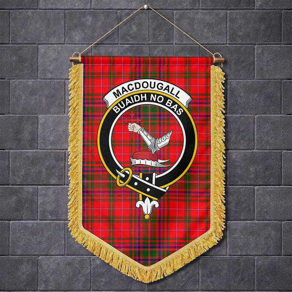 Scottish MacDougall Modern Clan Badge Tartan Wall Hanging Banner
