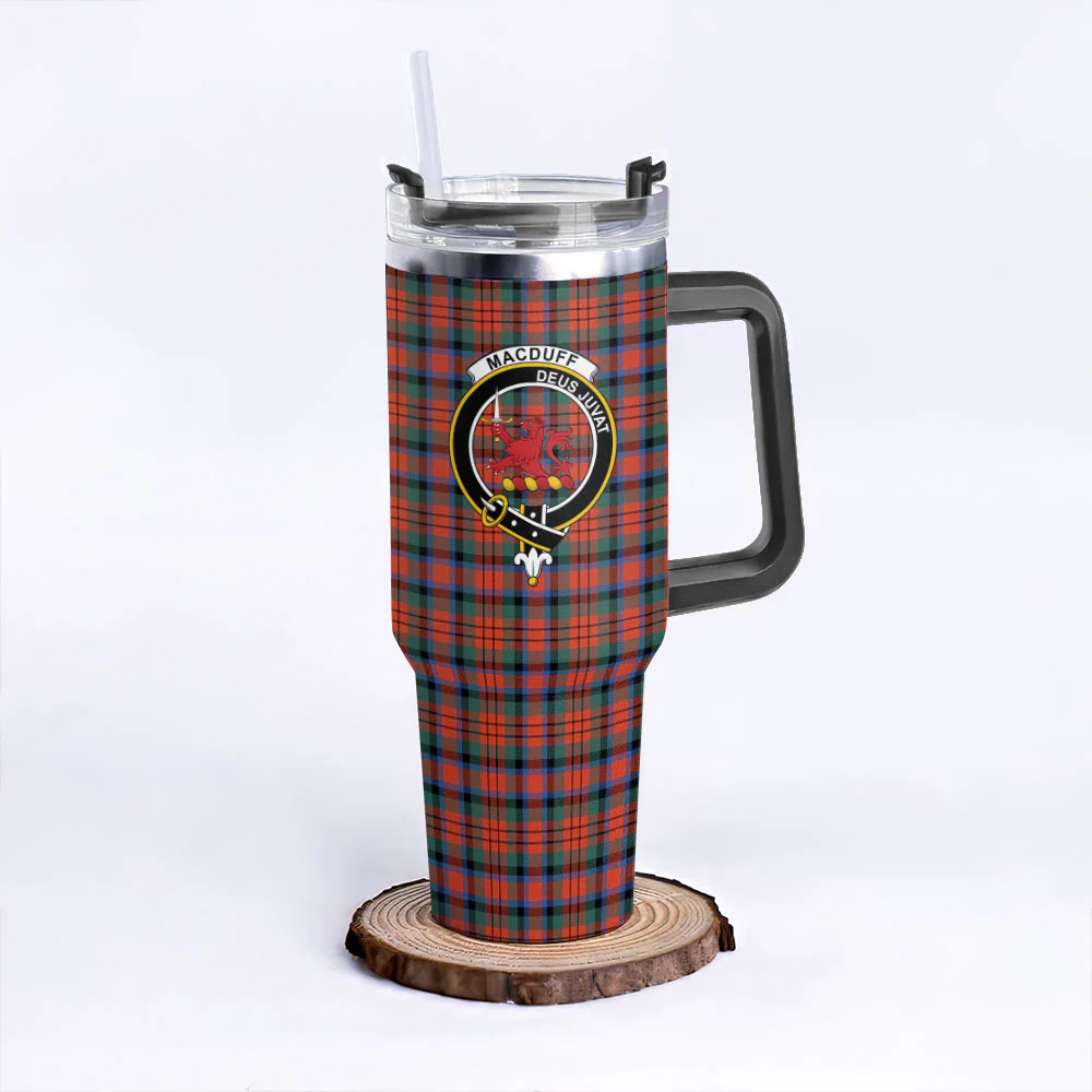 Scottish MacDuff Ancient Clan Badge Tartan 40oz Tumbler - Image 3