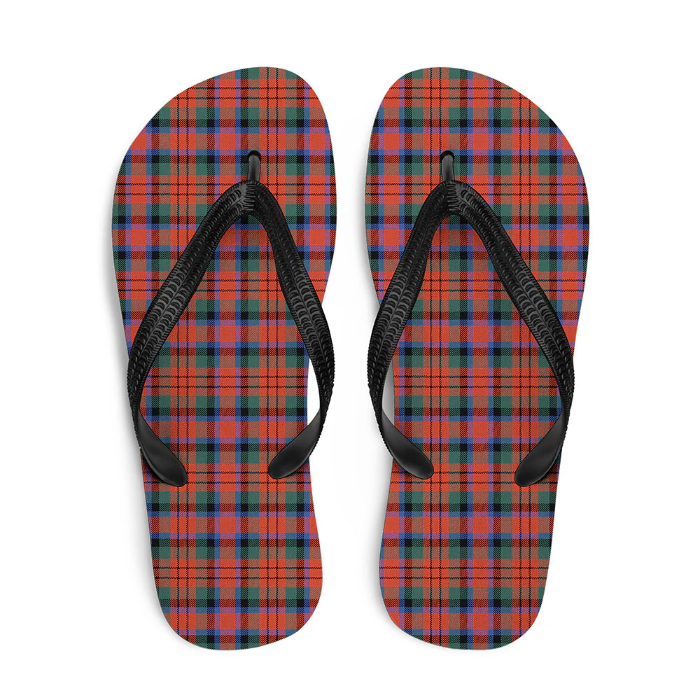 Scottish MacDuff Ancient Clan Badge Tartan Flip Flops