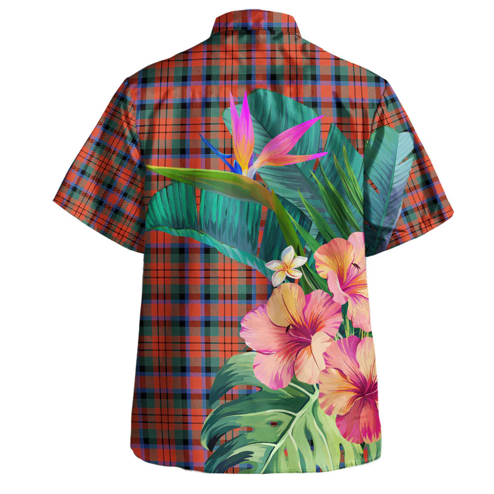 Scottish MacDuff Ancient Clan Badge Tartan Hawaiian Shirt Bouquet Tropical Style - Image 4