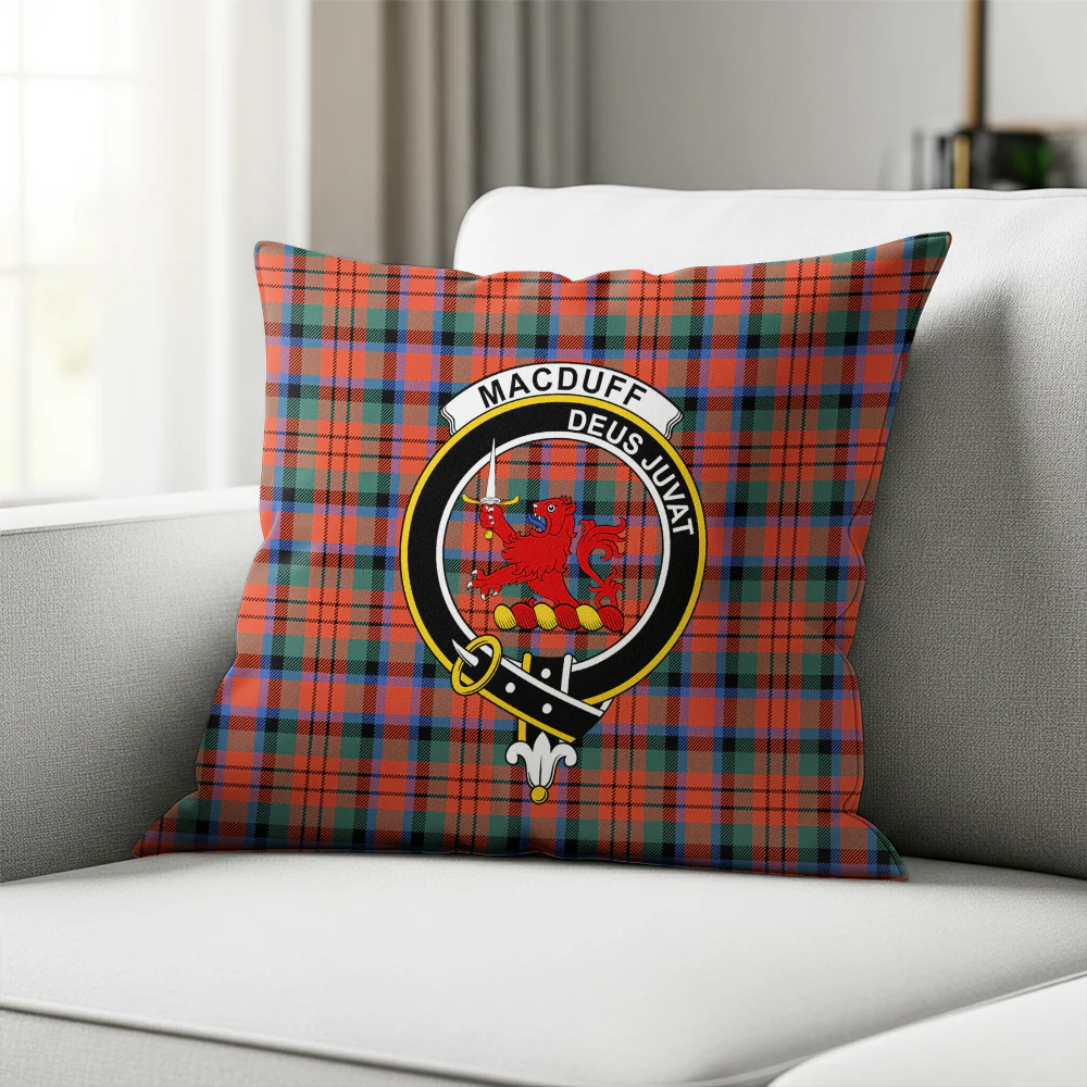 Scottish MacDuff Ancient Clan Badge Tartan Pillow Case - Image 2