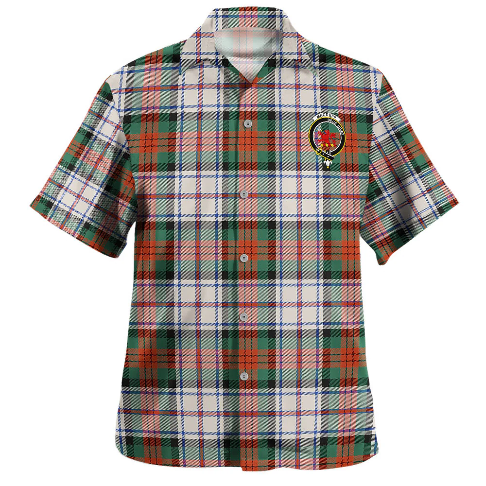 Scottish MacDuff Dress Ancient Clan Badge Tartan Hawaiian Shirt - Image 2