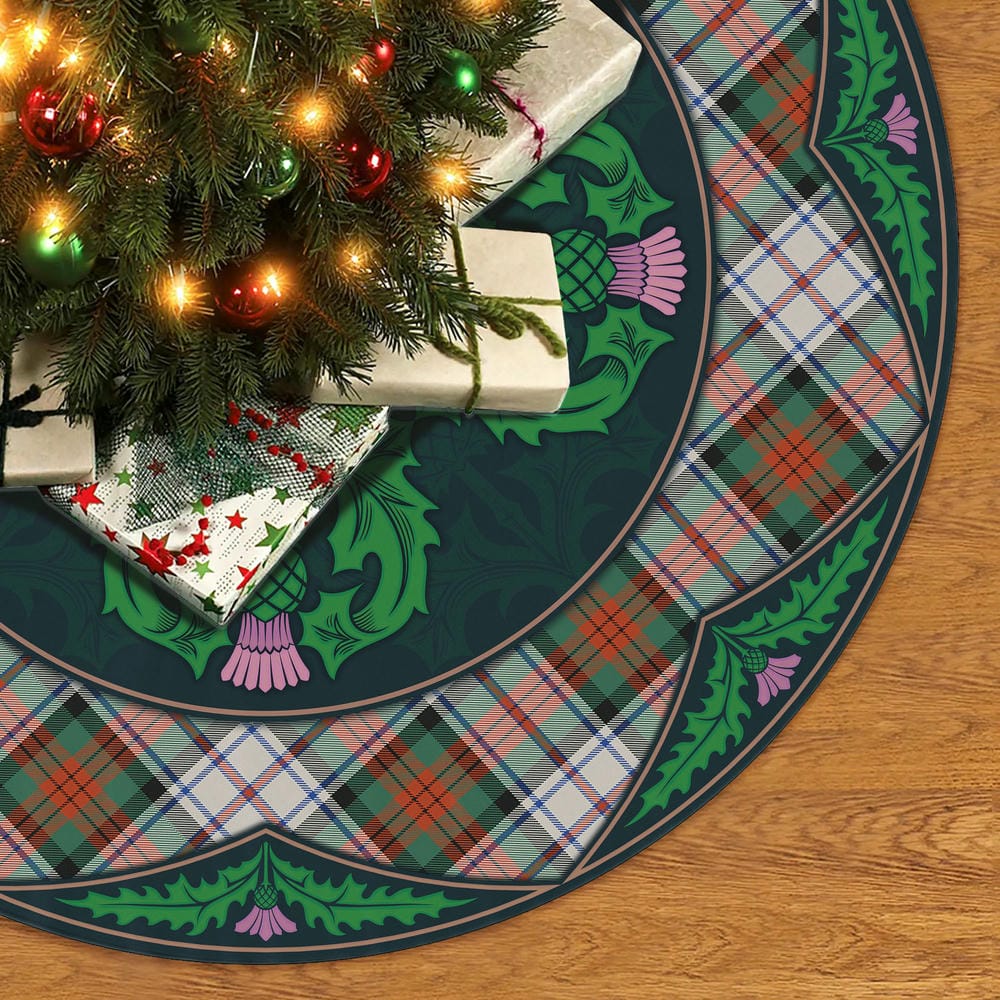 Scottish MacDuff Dress Ancient Tartan Christmas Tree Skirt Old Scottish Thistle Flower - Image 2