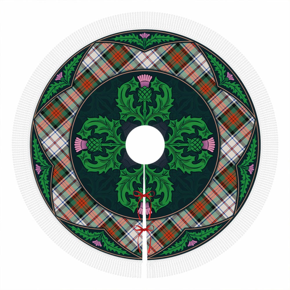 Scottish MacDuff Dress Ancient Tartan Christmas Tree Skirt Old Scottish Thistle Flower - Image 4