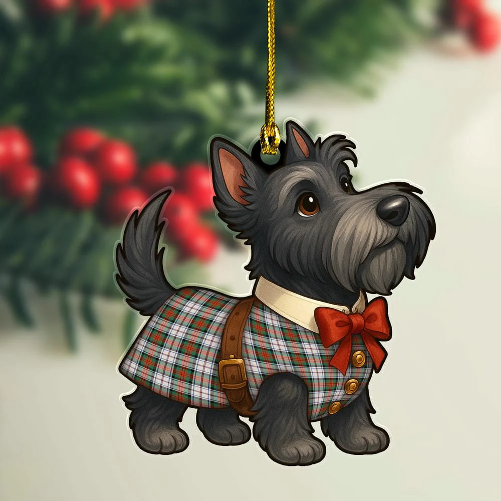 Scottish MacDuff Dress Ancient Tartan Ornament Scottie Dog