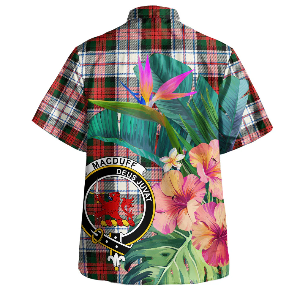Scottish MacDuff Dress Modern Clan Badge Tartan Hawaiian Shirt Bouquet Tropical Style - Image 3