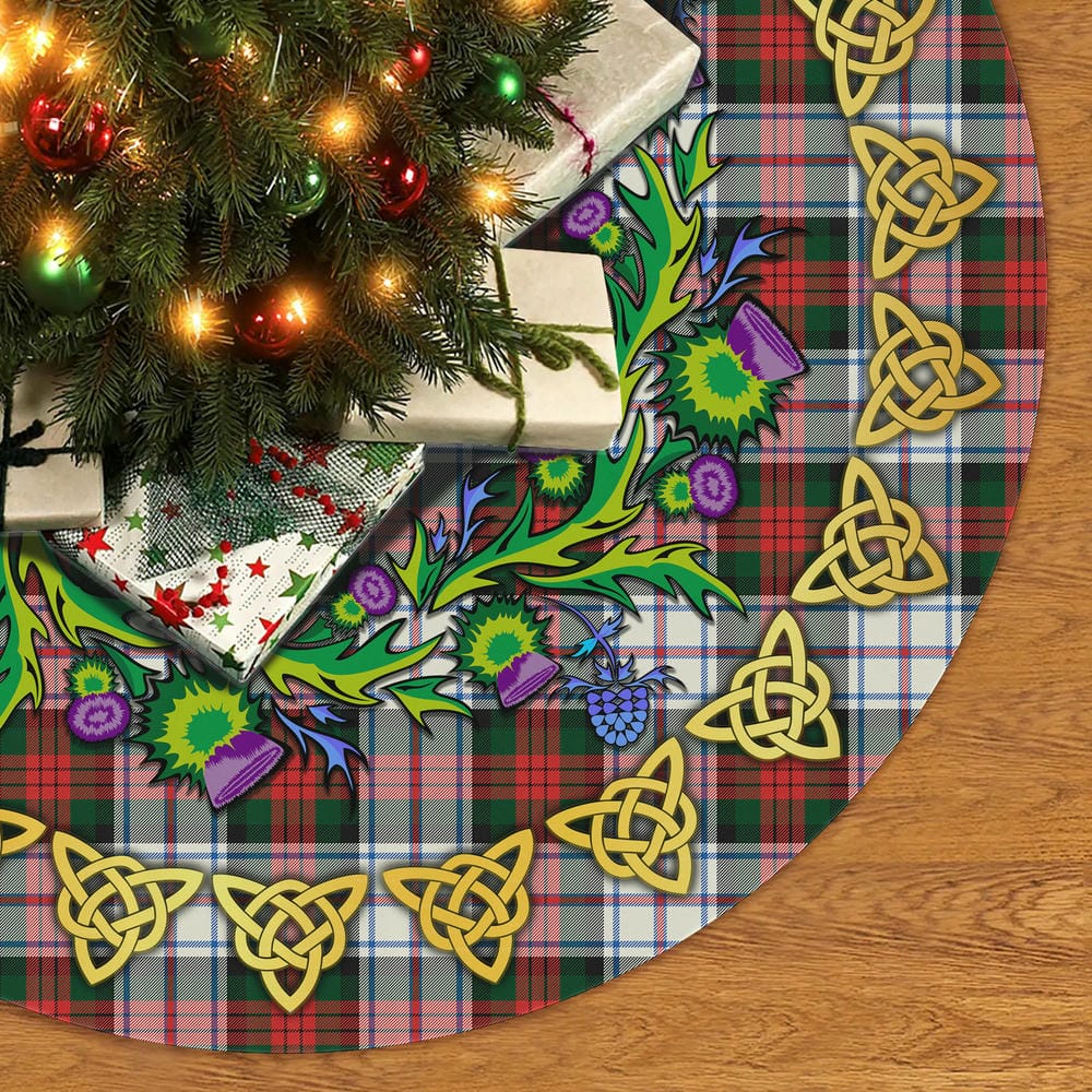 Scottish MacDuff Dress Modern Tartan Thistle Celtic Knot Christmas Tree Skirt - Image 2
