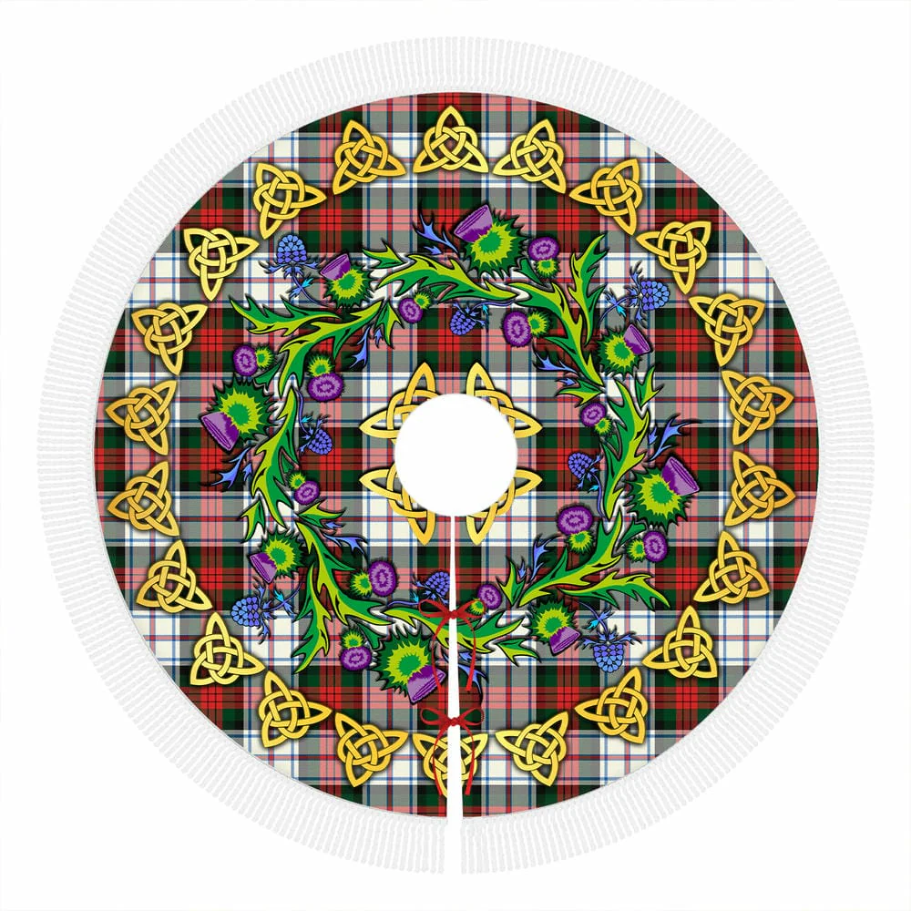 Scottish MacDuff Dress Modern Tartan Thistle Celtic Knot Christmas Tree Skirt - Image 4