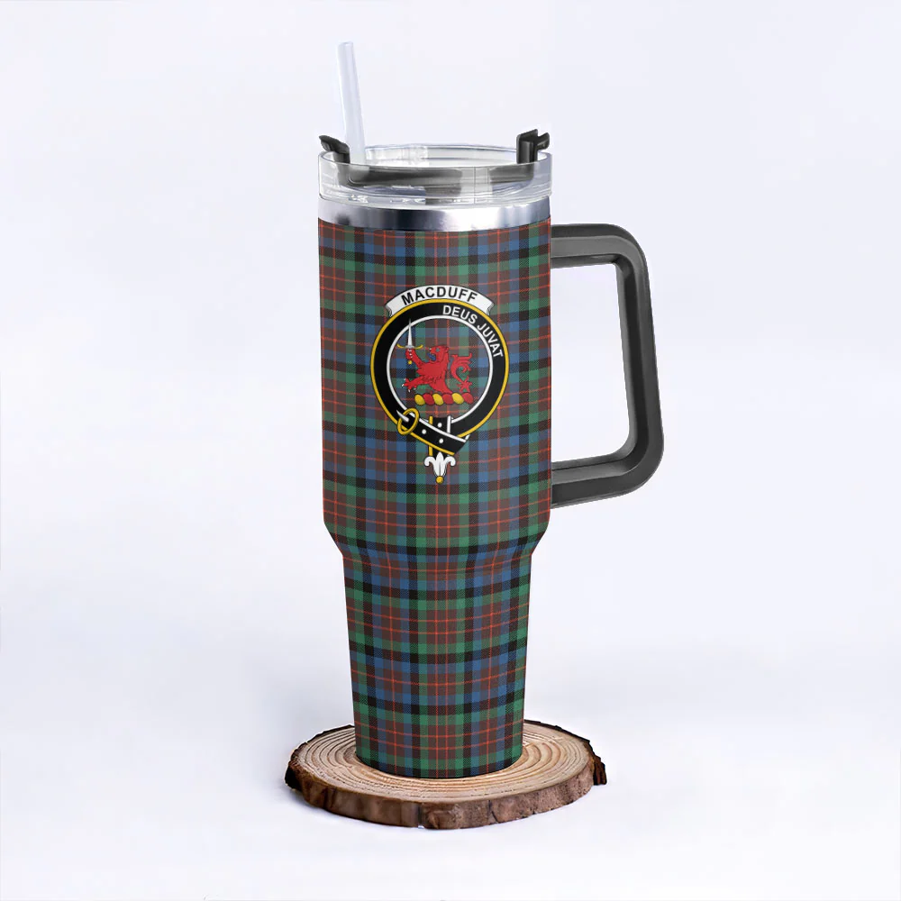 Scottish MacDuff Hunting Ancient Clan Badge Tartan 40oz Tumbler - Image 3