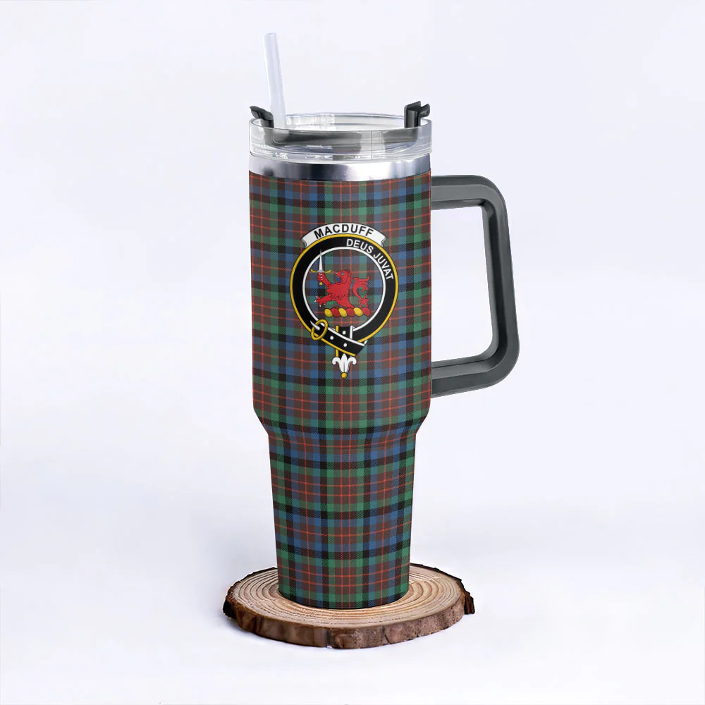 Scottish MacDuff Hunting Ancient Clan Badge Tartan 40oz Tumbler - Image 6