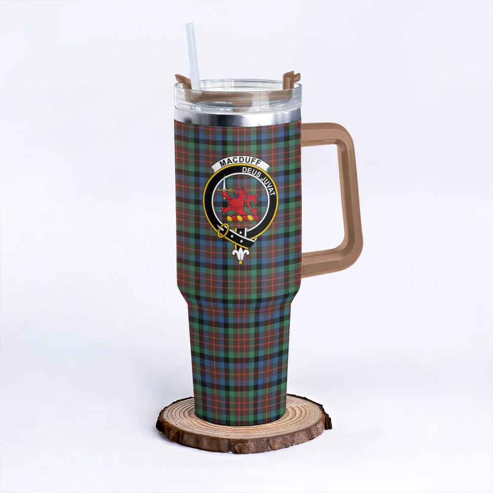 Scottish MacDuff Hunting Ancient Clan Badge Tartan 40oz Tumbler - Image 9