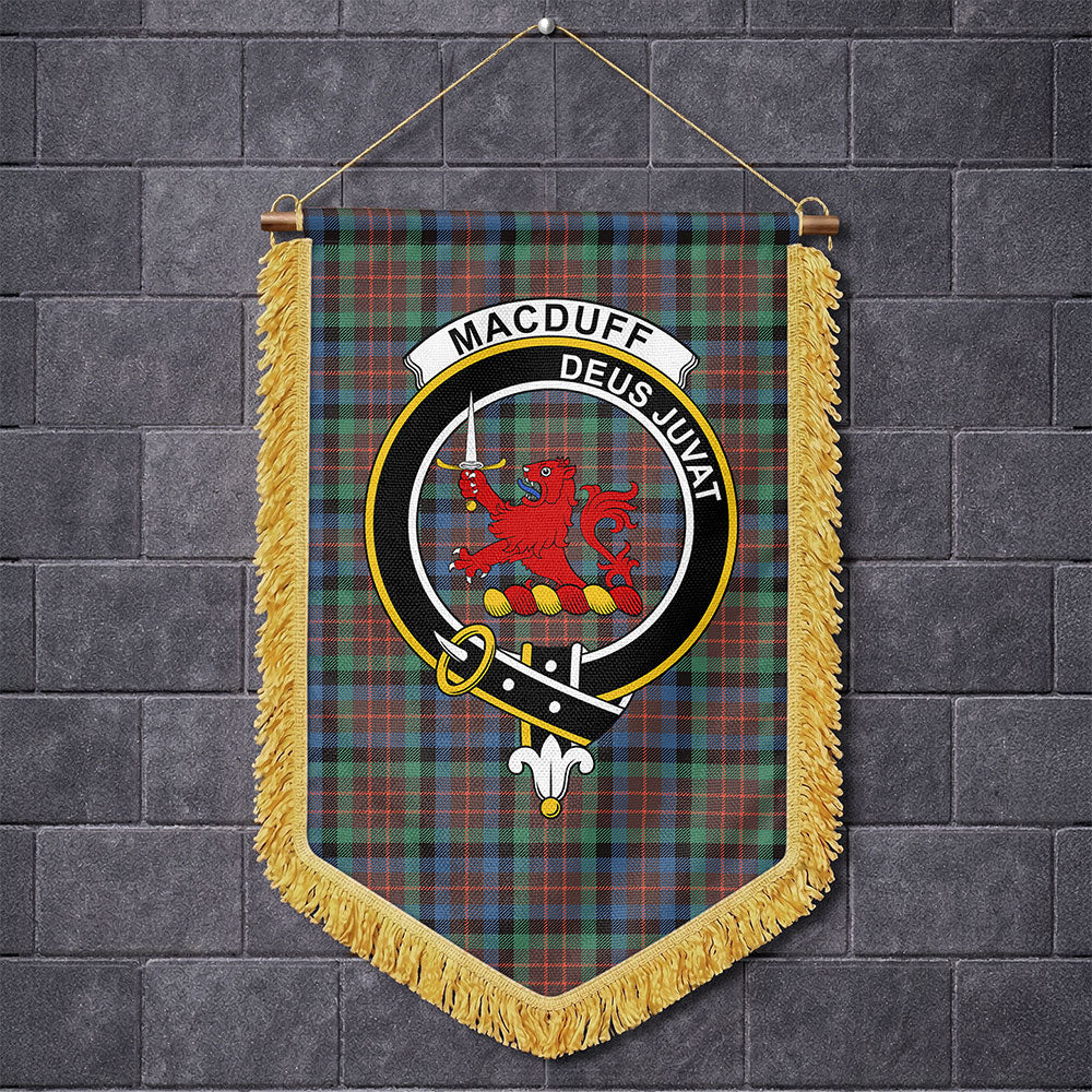Scottish MacDuff Hunting Ancient Clan Badge Tartan Wall Hanging Banner