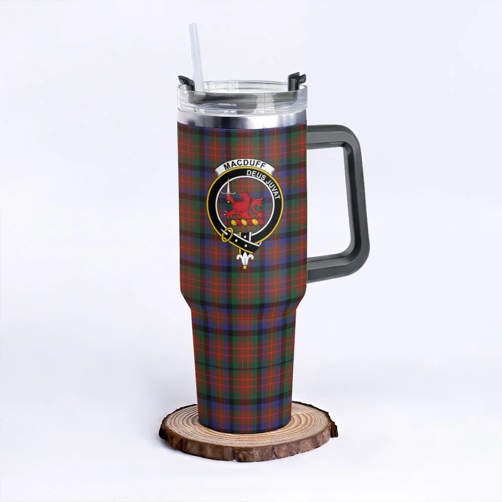Scottish MacDuff Hunting Modern Clan Badge Tartan 40oz Tumbler - Image 6