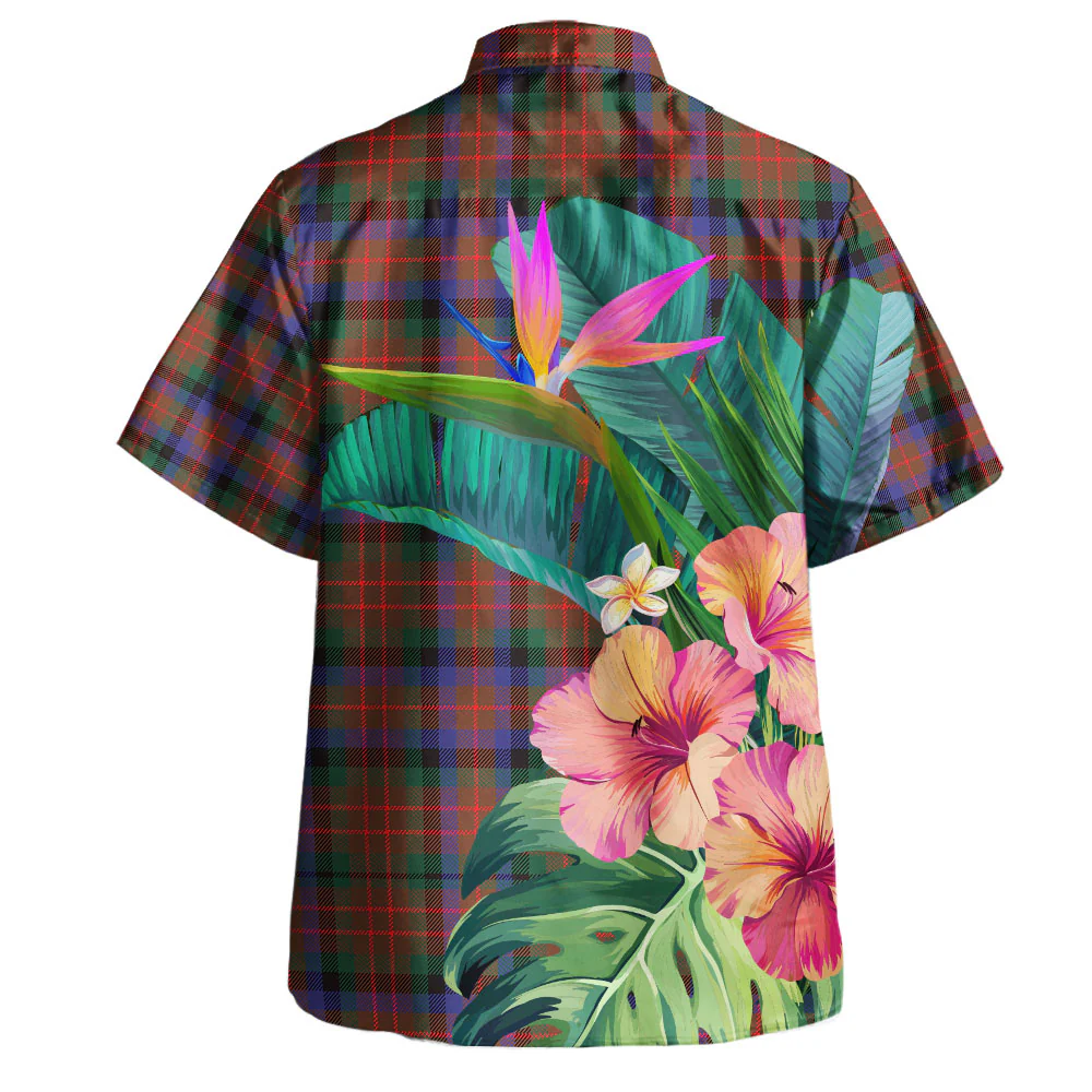 Scottish MacDuff Hunting Modern Clan Badge Tartan Hawaiian Shirt Bouquet Tropical Style - Image 4