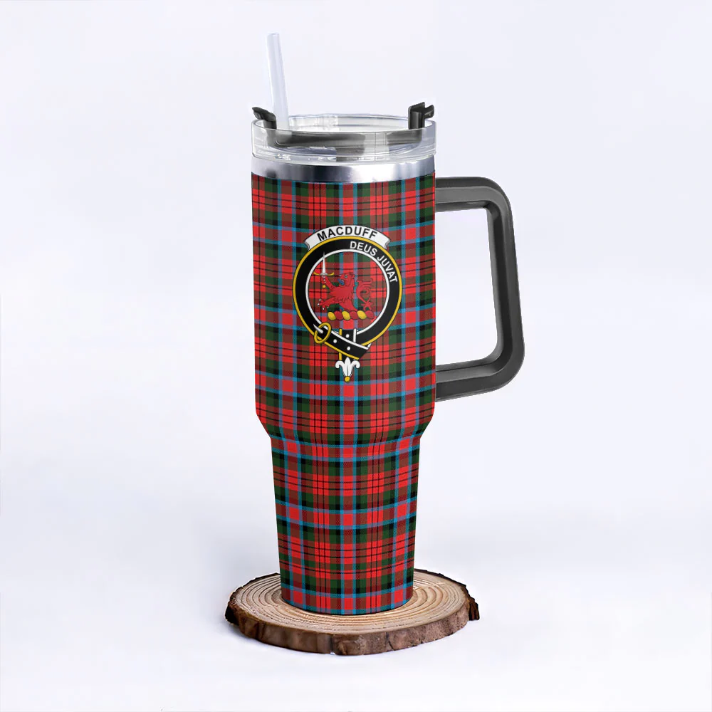 Scottish MacDuff Modern Clan Badge Tartan 40oz Tumbler - Image 3