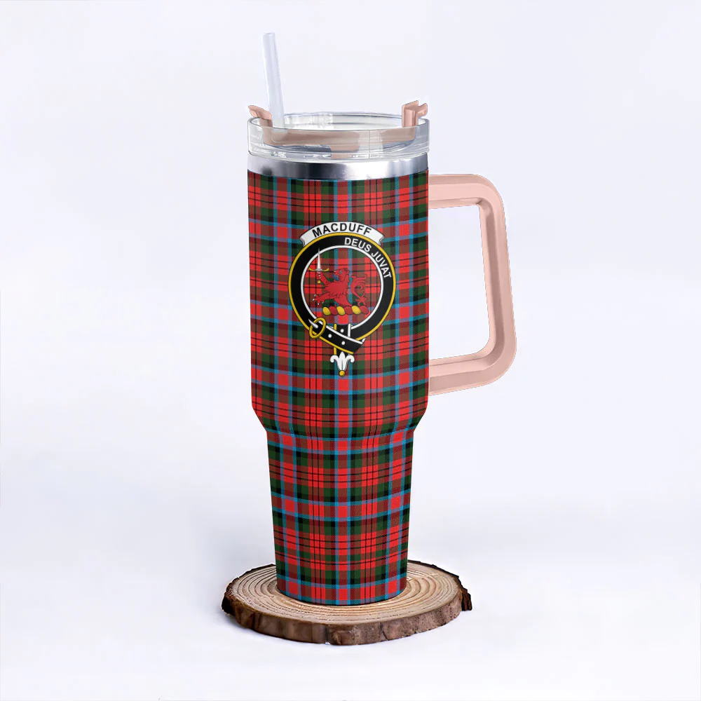 Scottish MacDuff Modern Clan Badge Tartan 40oz Tumbler - Image 4