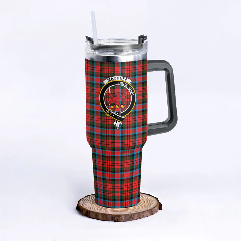 Scottish MacDuff Modern Clan Badge Tartan 40oz Tumbler - Image 6