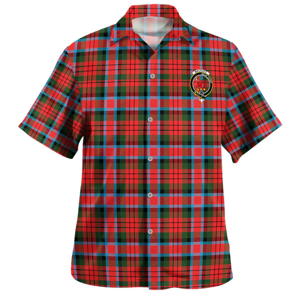 Scottish MacDuff Modern Clan Badge Tartan Hawaiian Shirt - Image 2