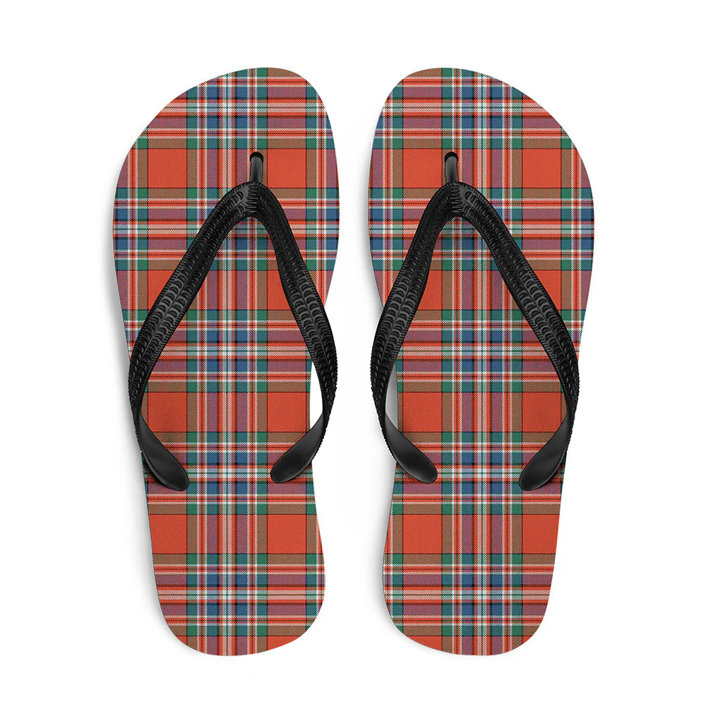 Scottish MacFarlane Ancient Clan Badge Tartan Flip Flops