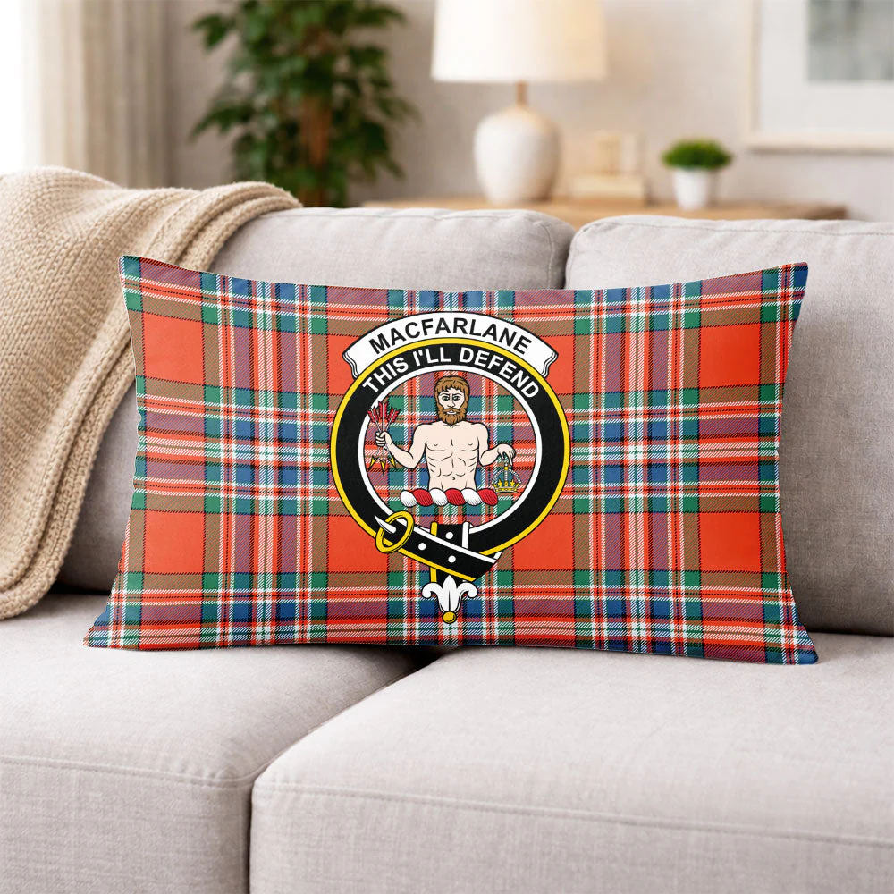 Scottish MacFarlane Ancient Clan Badge Tartan Pillow Case - Image 3