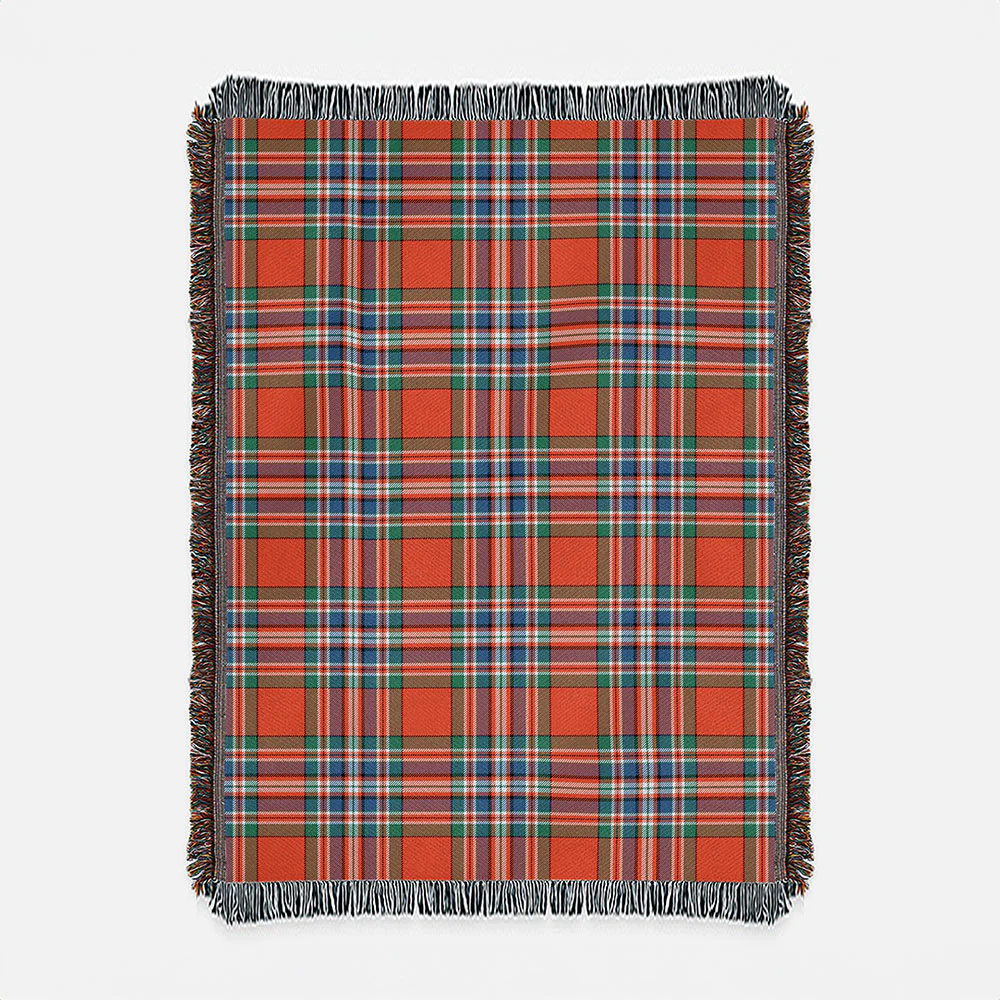 Scottish MacFarlane Ancient Clan Badge Tartan Woven Blanket