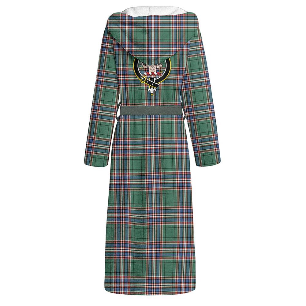 Scottish MacFarlane Hunting Ancient Clan Badge Tartan Flannel Hooded Bathrobe - Image 3