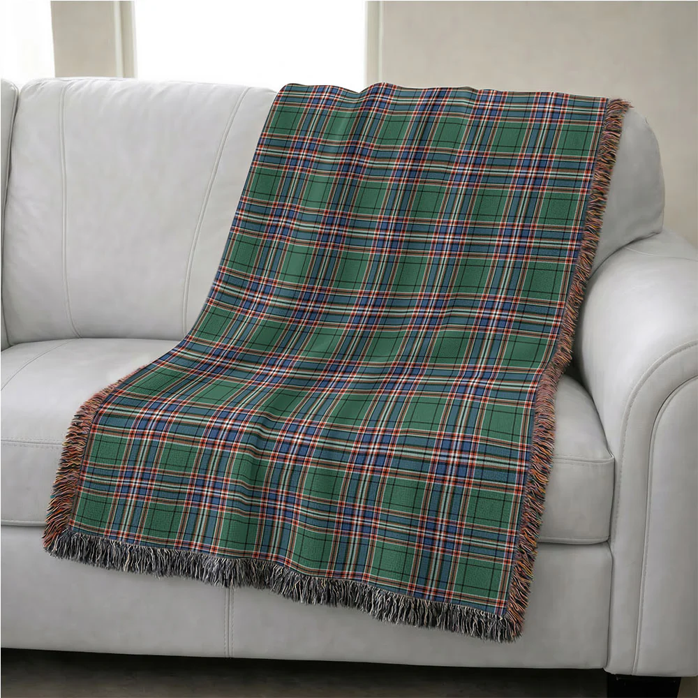 Scottish MacFarlane Hunting Ancient Clan Badge Tartan Woven Blanket - Image 4