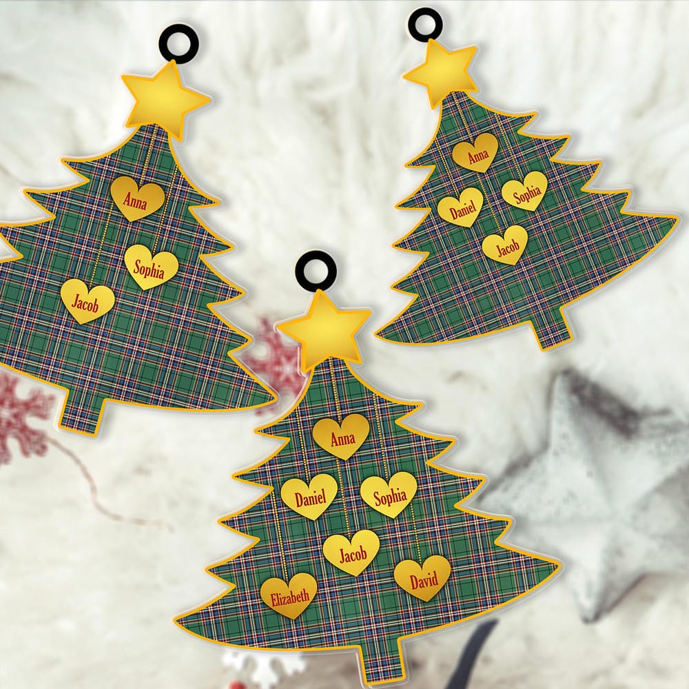 Scottish MacFarlane Hunting Ancient Tartan Ornament Custom Family Christmas Tree - Image 2