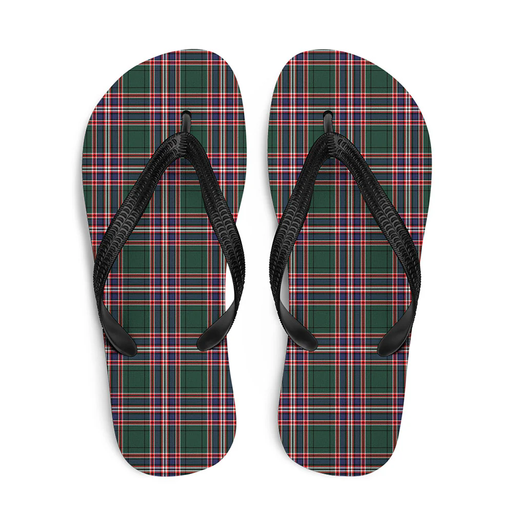 Scottish MacFarlane Hunting Modern Clan Badge Tartan Flip Flops