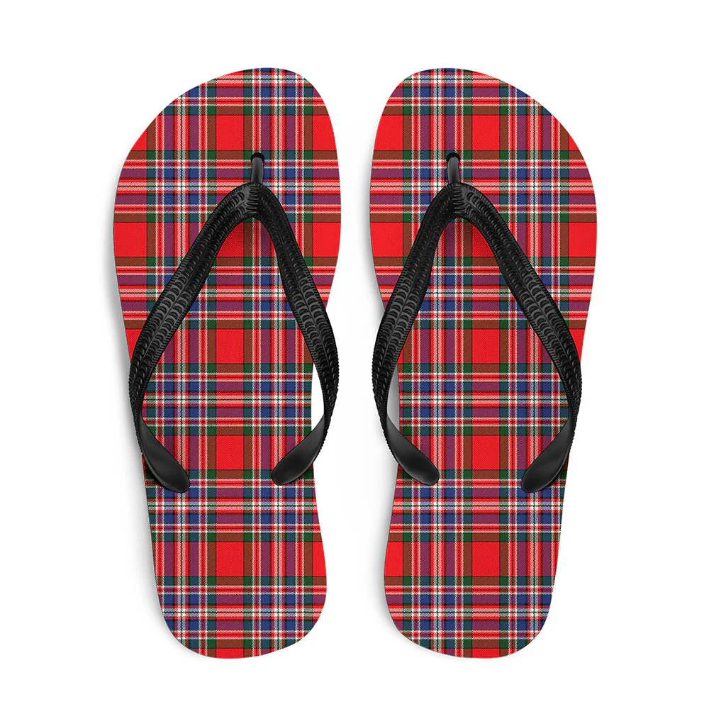 Scottish MacFarlane Modern Clan Badge Tartan Flip Flops