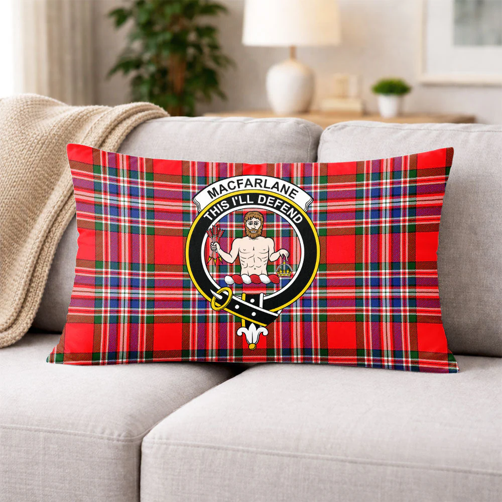 Scottish MacFarlane Modern Clan Badge Tartan Pillow Case - Image 3