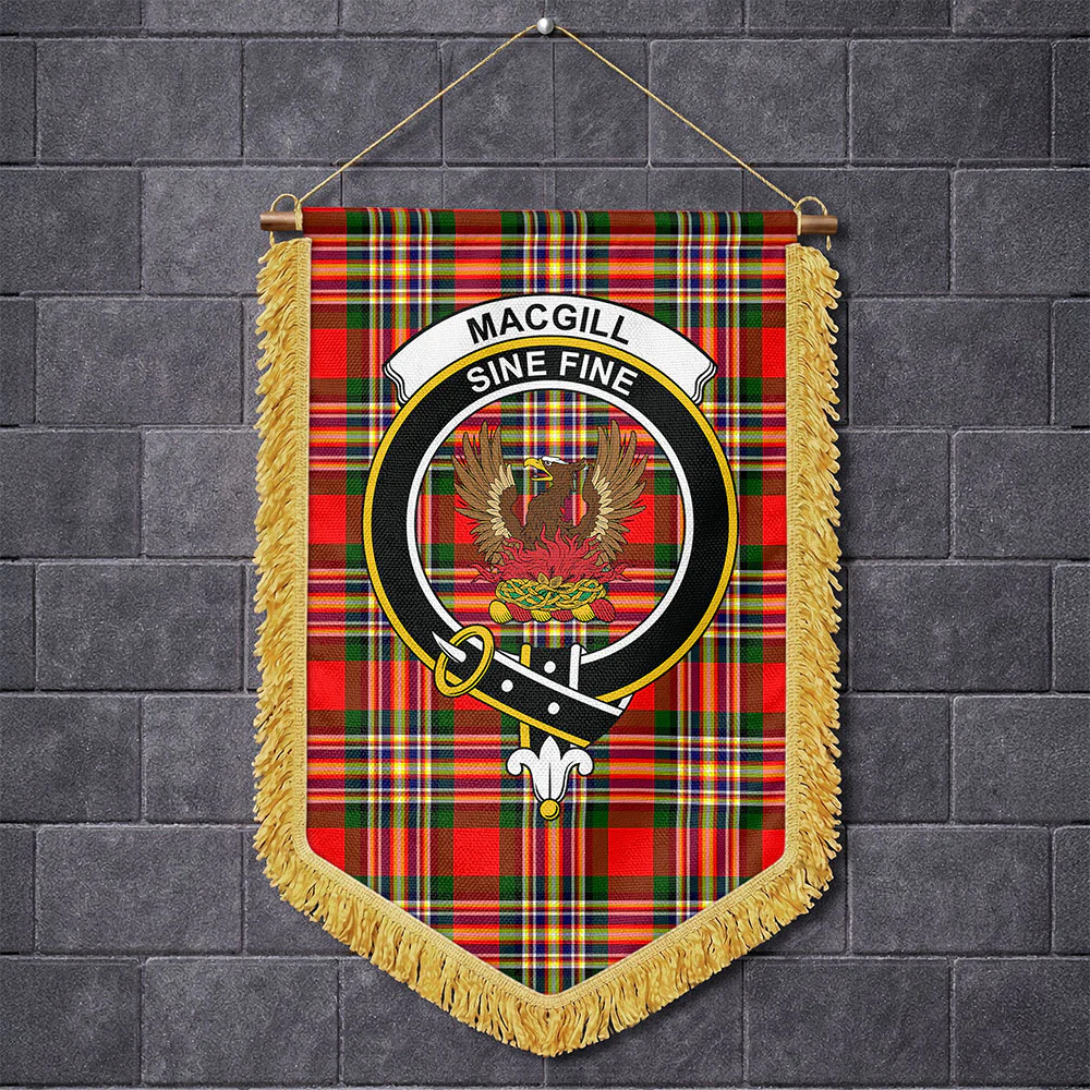 Scottish MacGill Modern Clan Badge Tartan Wall Hanging Banner