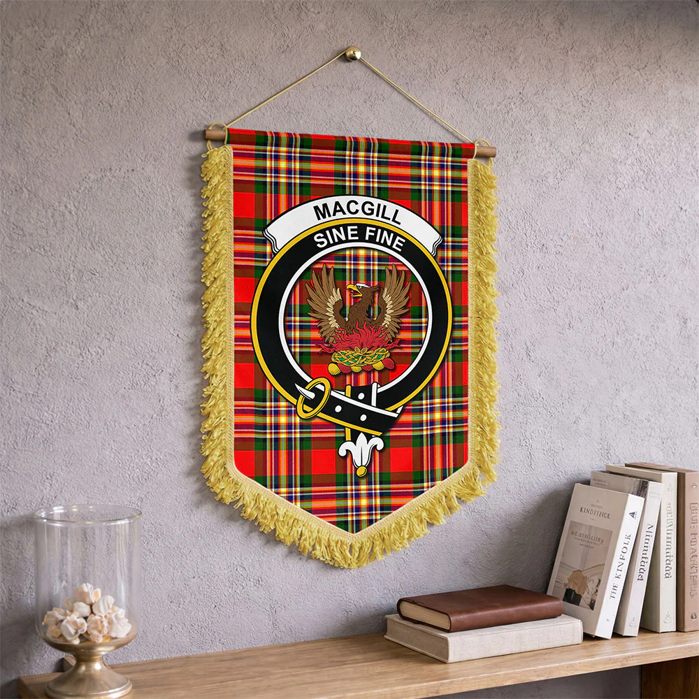 Scottish MacGill Modern Clan Badge Tartan Wall Hanging Banner - Image 2