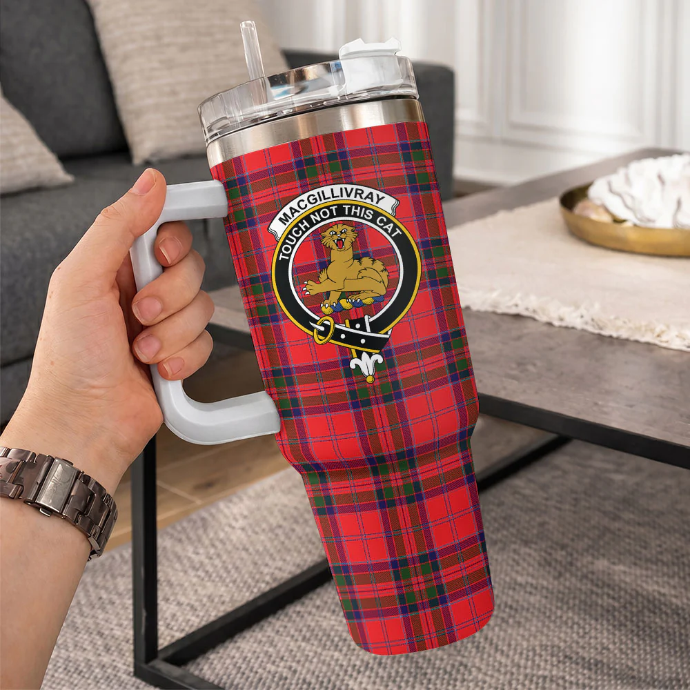 Scottish MacGillivray Modern Clan Badge Tartan 40oz Tumbler - Image 10