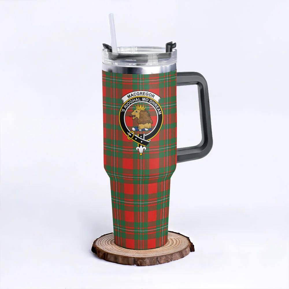 Scottish MacGregor Ancient Clan Badge Tartan 40oz Tumbler - Image 6