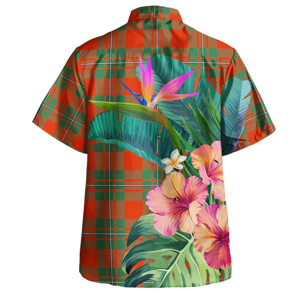 Scottish MacGregor Ancient Clan Badge Tartan Hawaiian Shirt Bouquet Tropical Style - Image 4