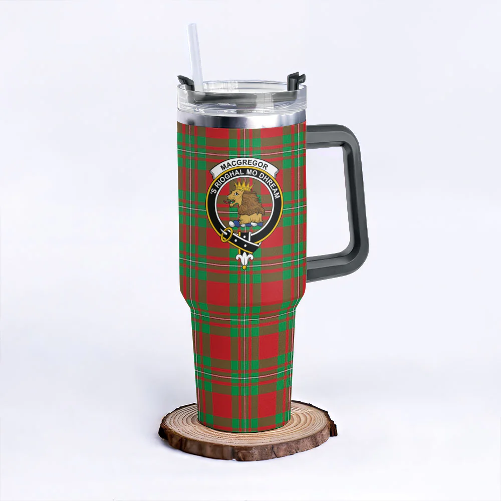 Scottish MacGregor Modern Clan Badge Tartan 40oz Tumbler - Image 6