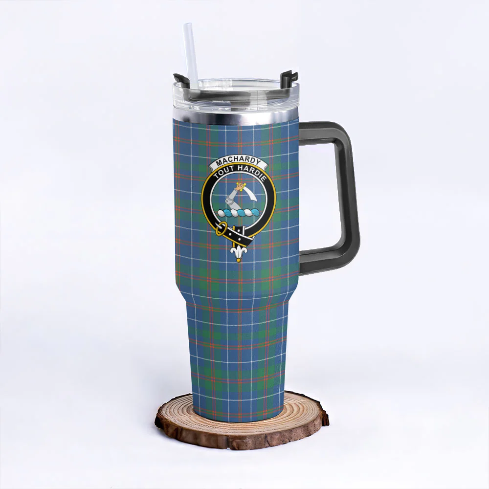 Scottish MacHardy Ancient Clan Badge Tartan 40oz Tumbler - Image 3