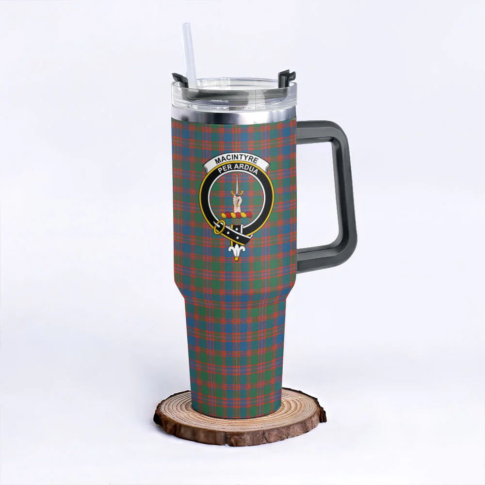 Scottish MacIntyre Ancient Clan Badge Tartan 40oz Tumbler - Image 6