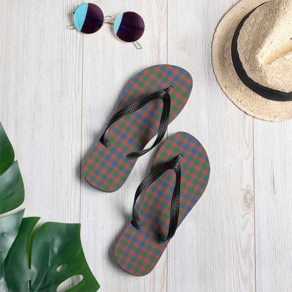 Scottish MacIntyre Ancient Clan Badge Tartan Flip Flops - Image 2