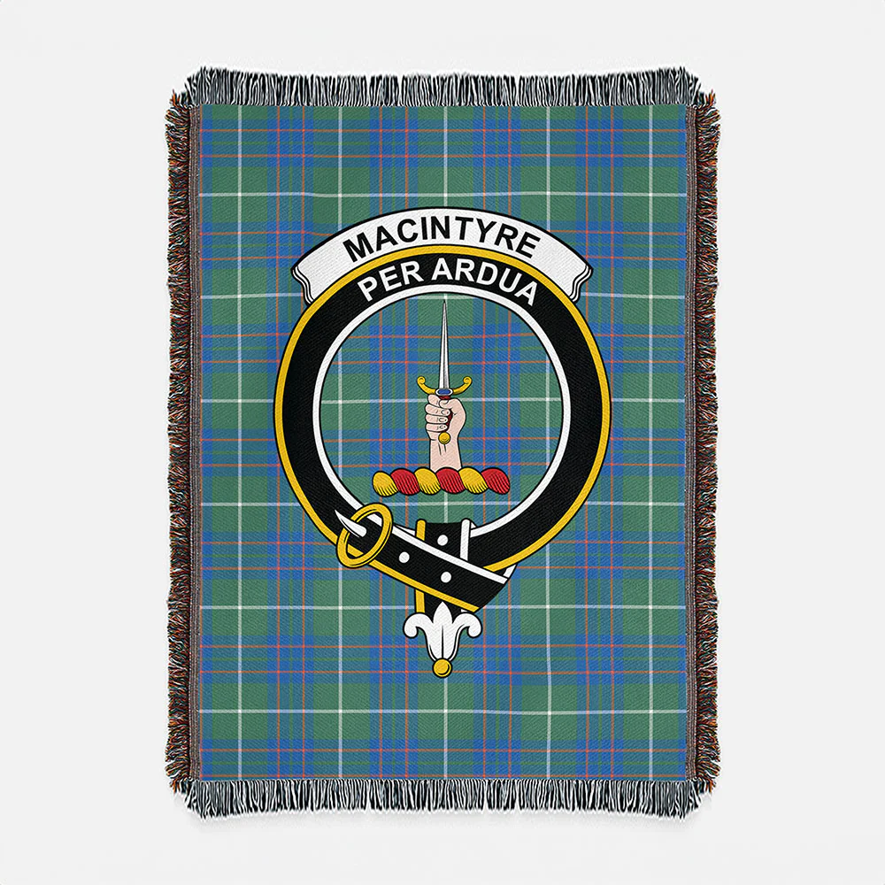 Scottish MacIntyre Hunting Ancient Clan Badge Tartan Woven Blanket - Image 2