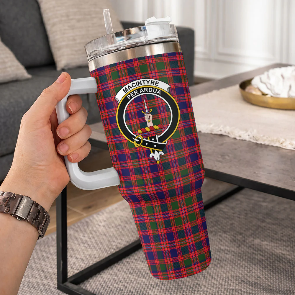 Scottish MacIntyre Modern Clan Badge Tartan 40oz Tumbler - Image 10