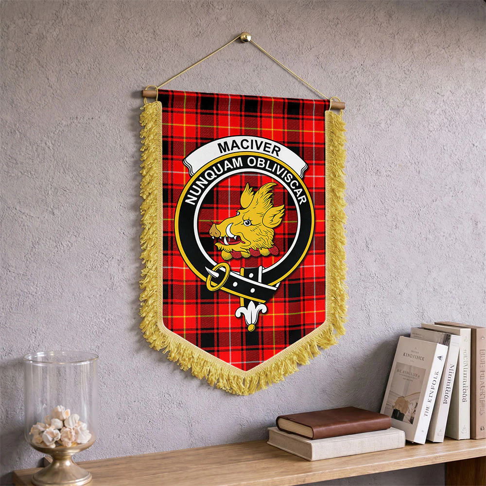 Scottish MacIver Modern Clan Badge Tartan Wall Hanging Banner - Image 2