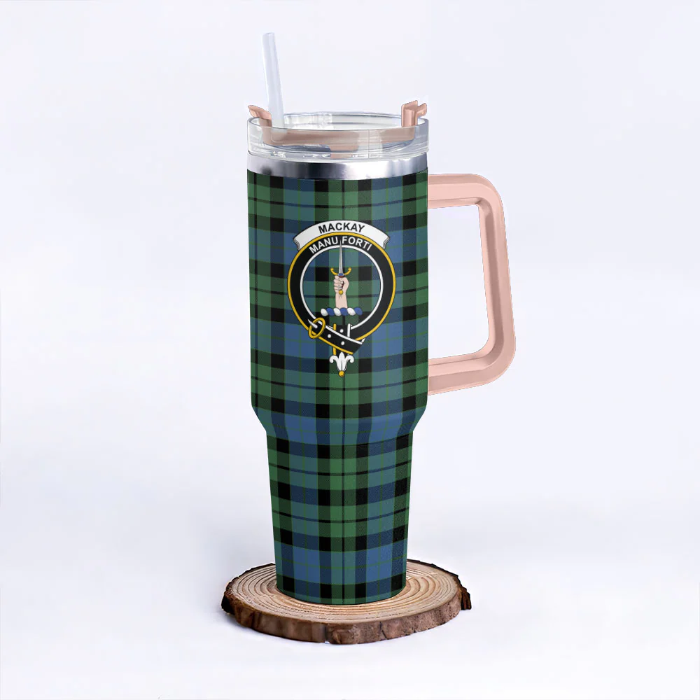 Scottish MacKay Ancient Clan Badge Tartan 40oz Tumbler - Image 4