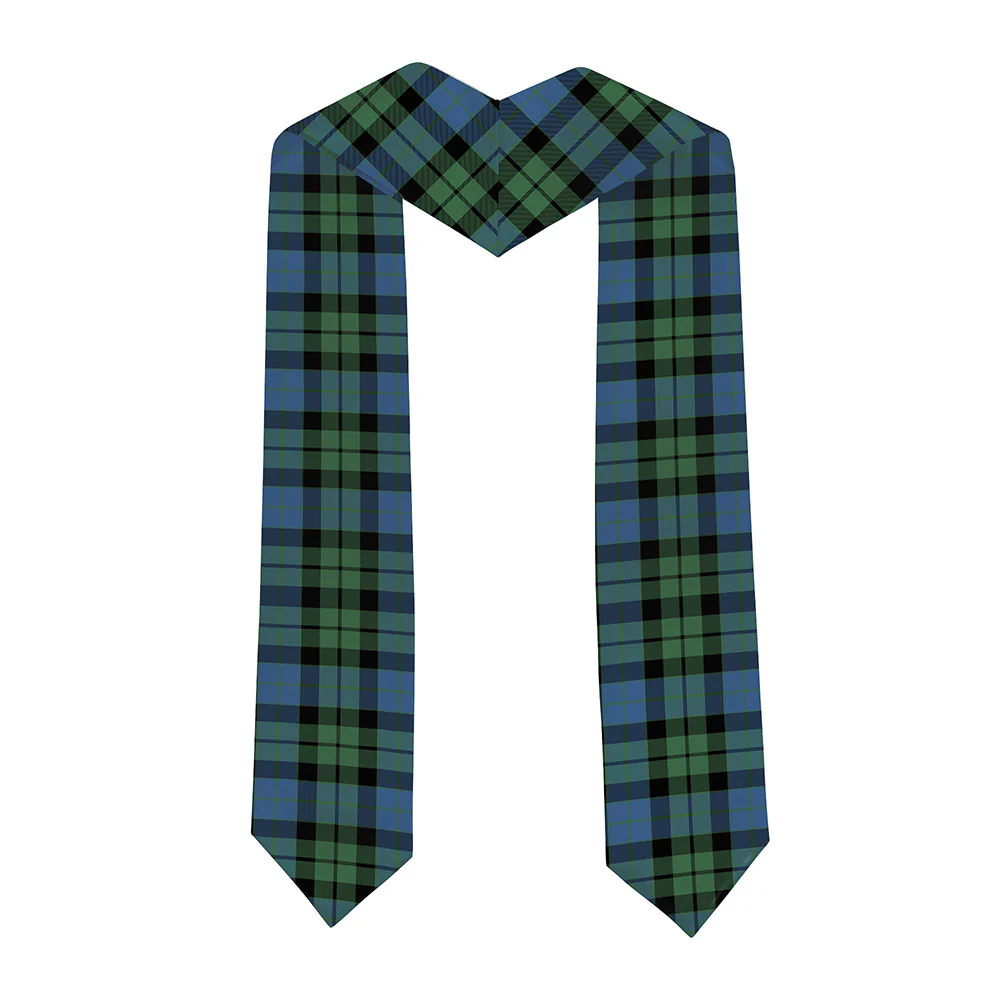 Scottish MacKay Ancient Clan Badge Tartan Graduation Stole Black Gold Honor - Image 2