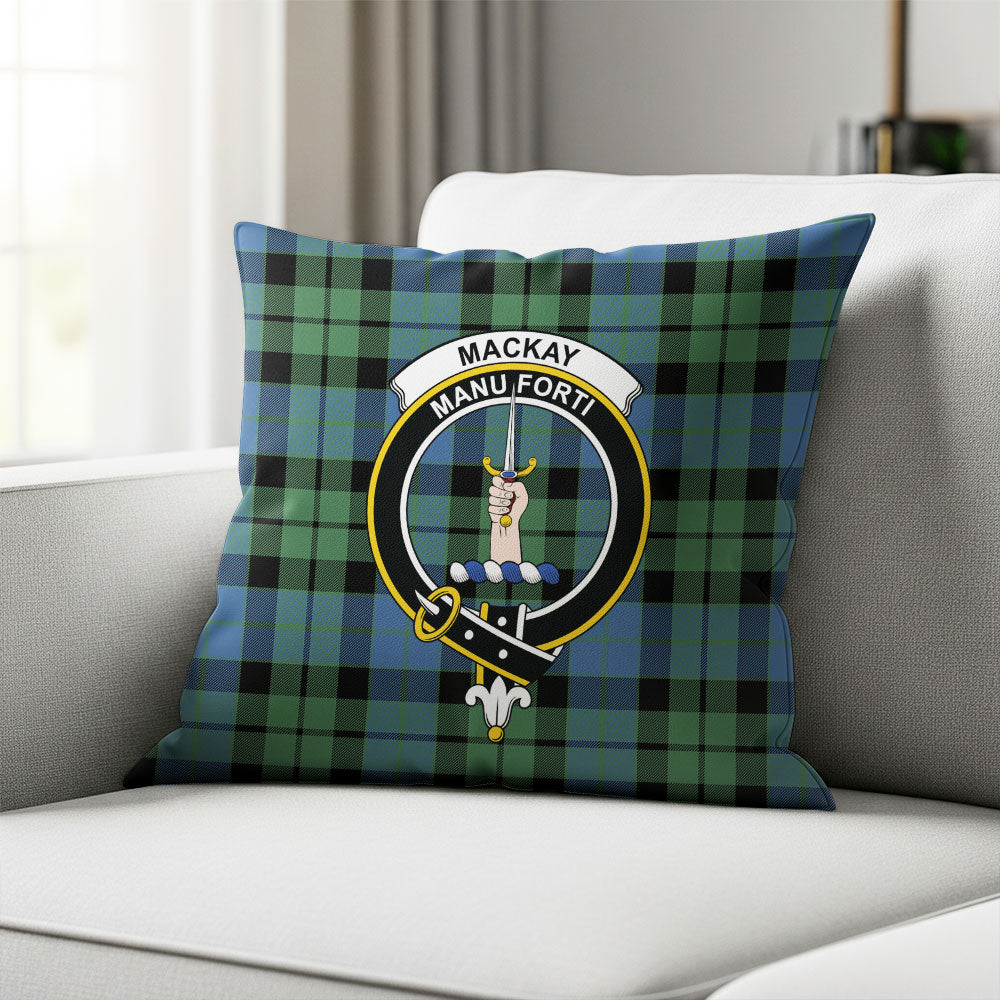Scottish MacKay Ancient Clan Badge Tartan Pillow Case - Image 2