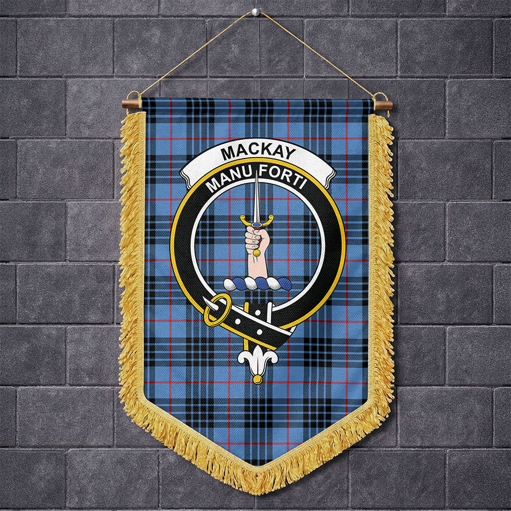 Scottish MacKay Blue Clan Badge Tartan Wall Hanging Banner