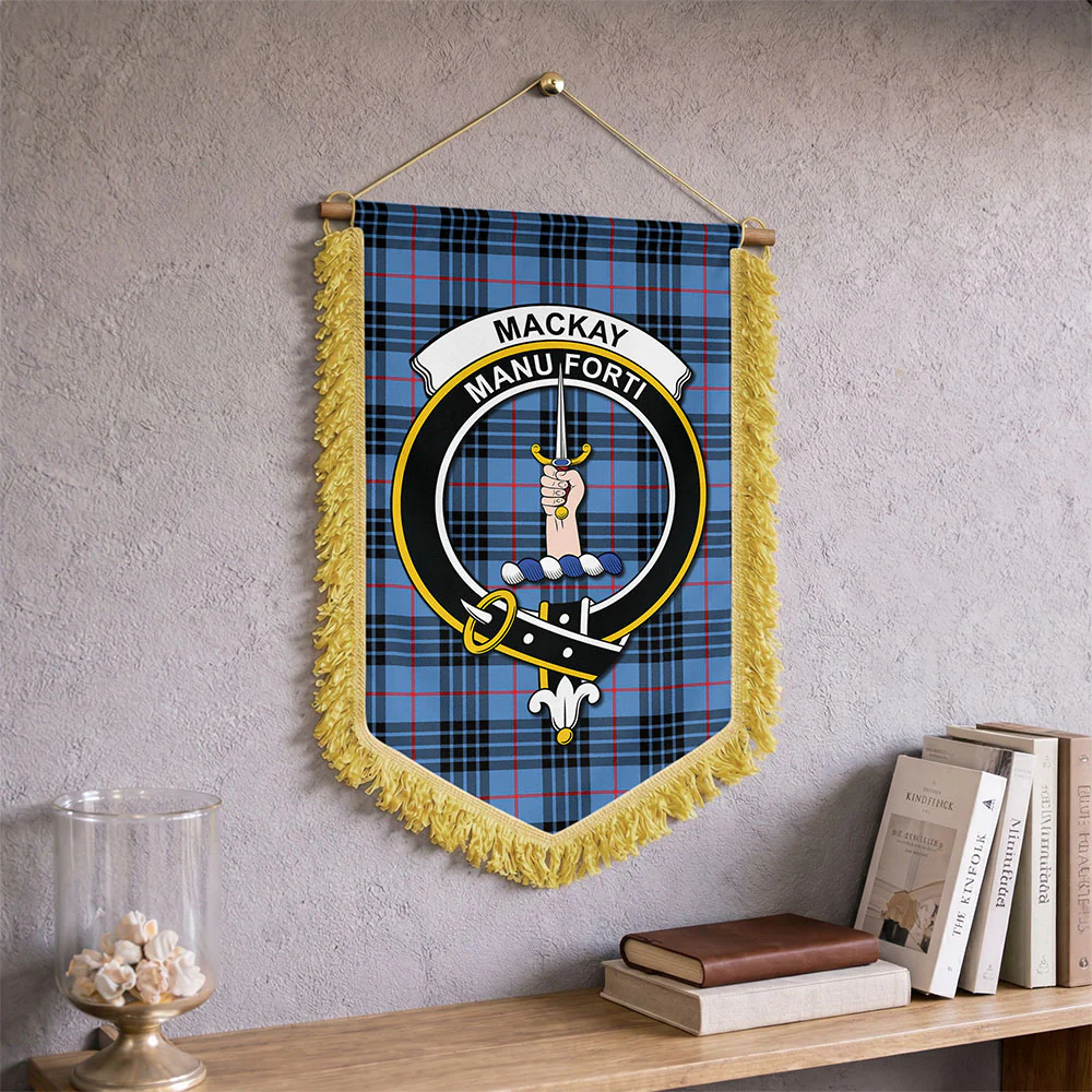 Scottish MacKay Blue Clan Badge Tartan Wall Hanging Banner - Image 2