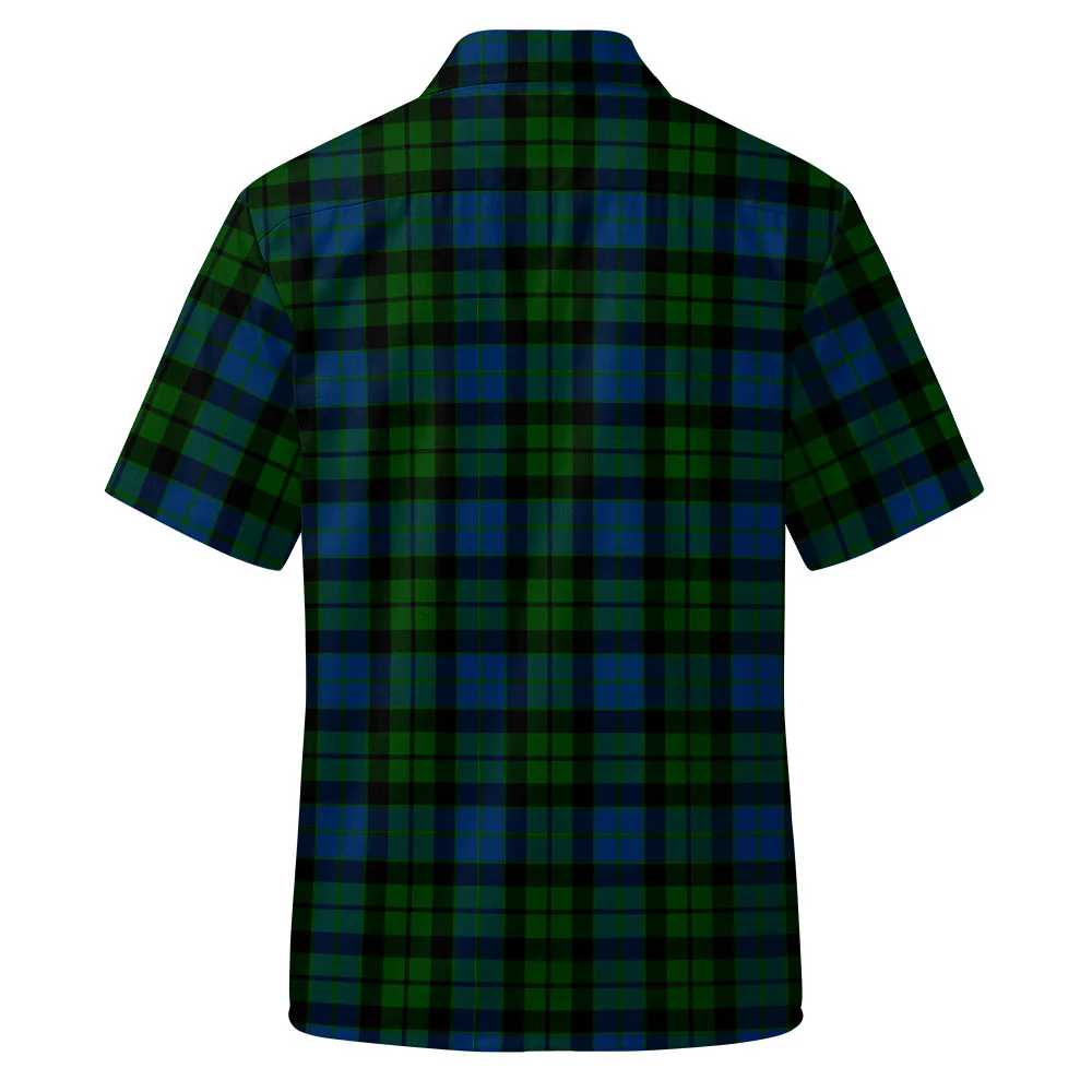 Scottish MacKay Modern Clan Badge Tartan Short Sleeve Work Shirt - Image 3