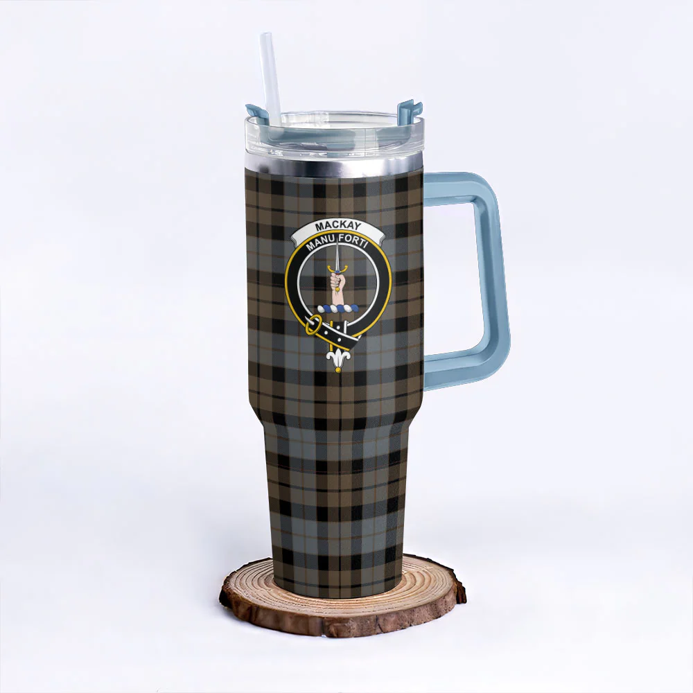 Scottish MacKay Weathered Clan Badge Tartan 40oz Tumbler - Image 5